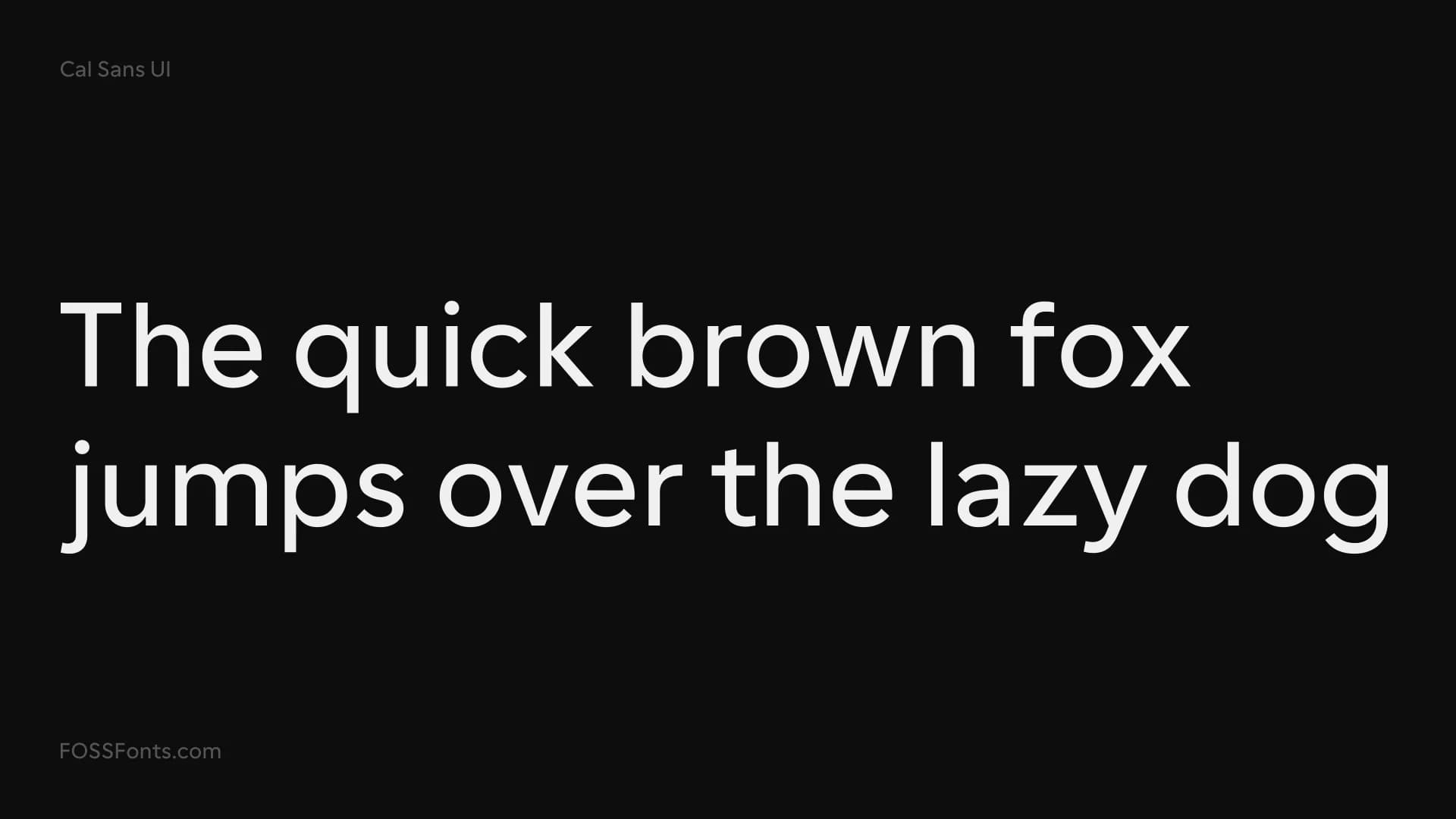 Cal Sans UI preview 2