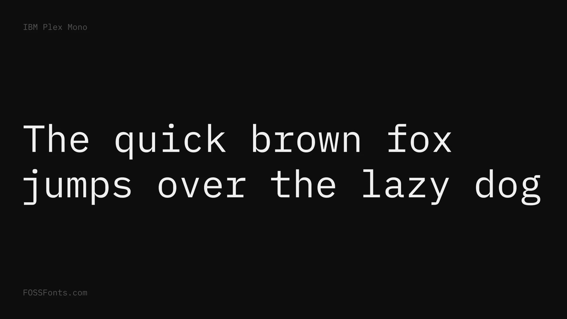 IBM Plex Mono preview 1