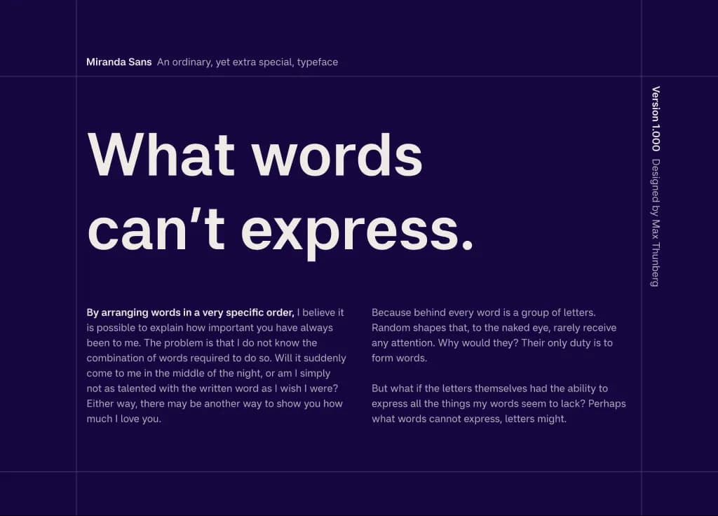 Miranda Sans preview 1