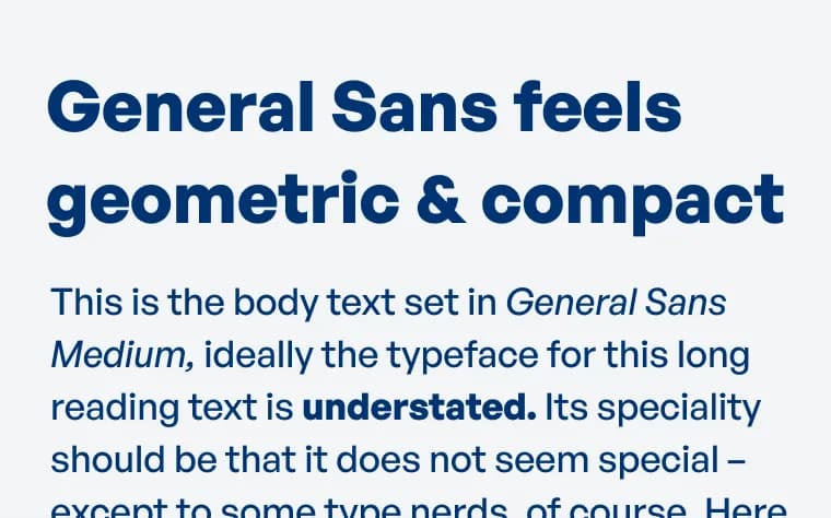 General Sans preview 1